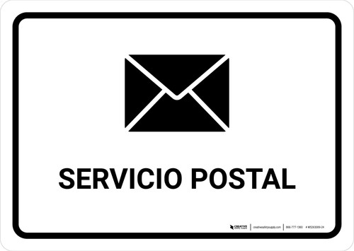 Postal Service White Spanish Landscape - Wall Sign