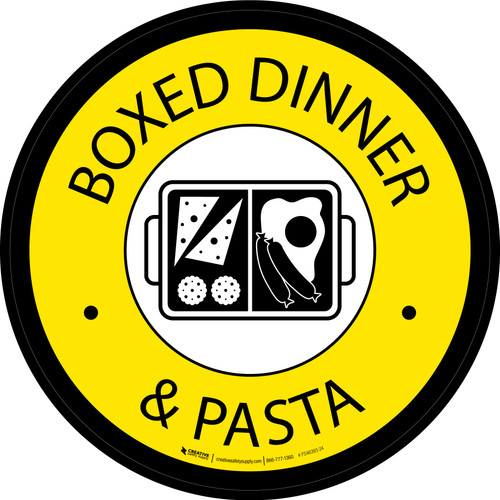 Boxed Dinner and Pasta Circle - Floor Sign