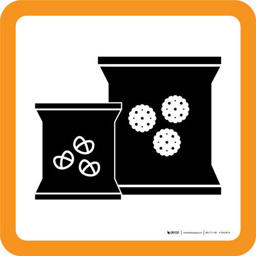 Candy & Snacks Graphic Square - Floor Sign