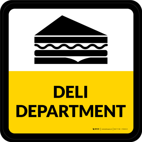 Deli Department Square - Floor Sign