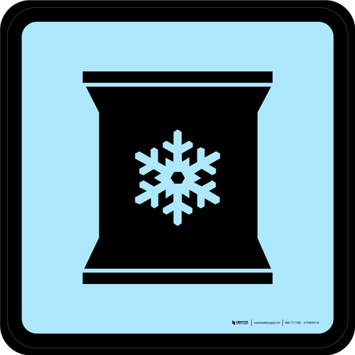 Frozen Foods Graphic Square - Floor Sign