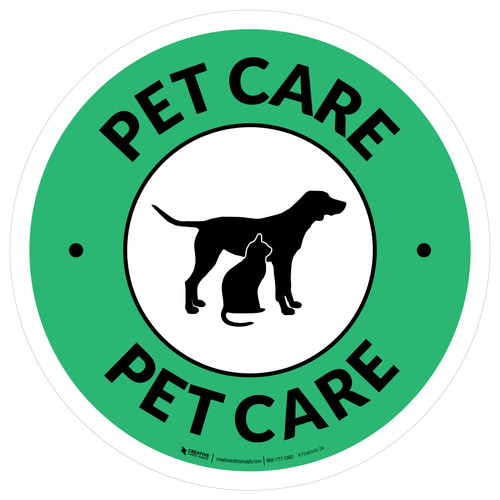 Pet Care Circle - Floor Sign