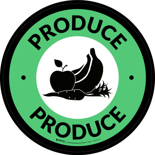 Produce Circle - Floor Sign
