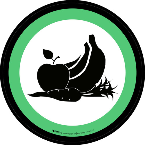 Produce Graphic Circle - Floor Sign