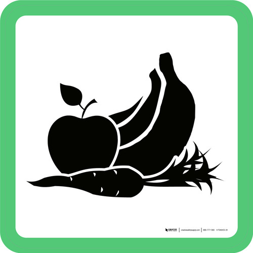 Produce Graphic Retail Square - Floor Sign