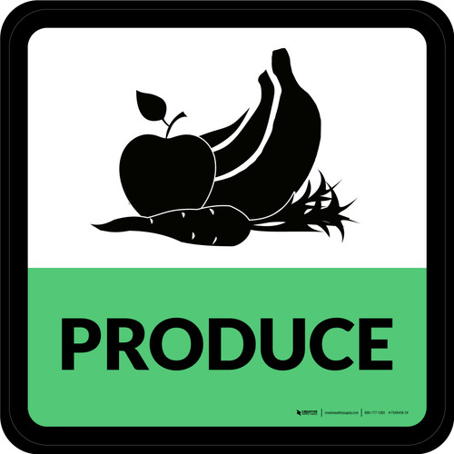 Produce Retail Square - Floor Sign