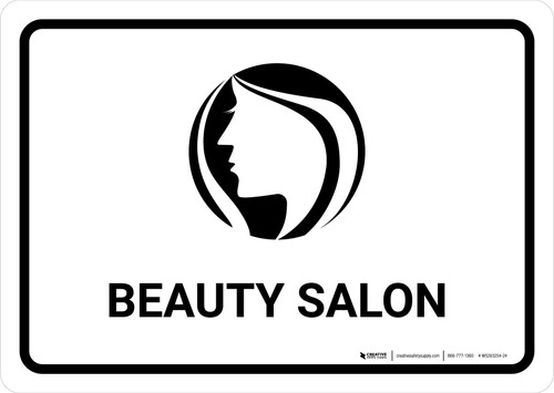 Beauty Salon White Landscape - Wall Sign