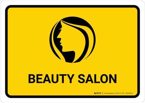 Beauty Salon Yellow Landscape - Wall Sign