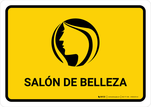 Beauty Salon Yellow Spanish Landscape - Wall Sign
