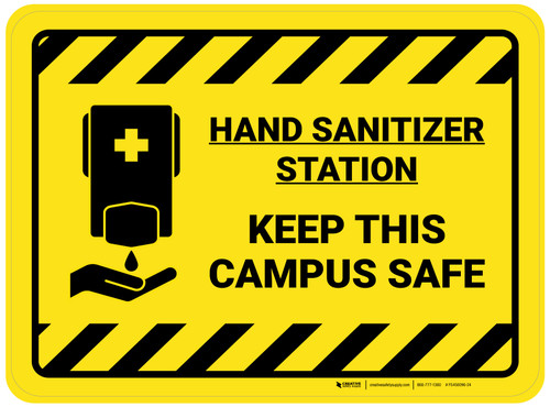 Keep This Campus Safe Rectangle Yellow/Black - Floor Sign