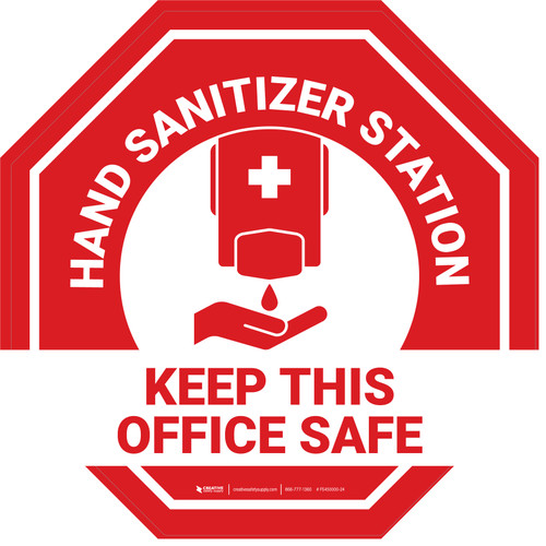 Stop Sign Keep This Office Safe - Floor Sign