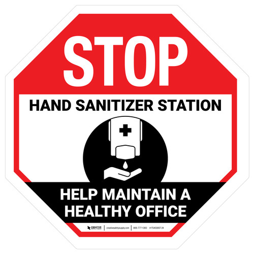 Stop: Help Maintain A Healthy Office - Floor Sign