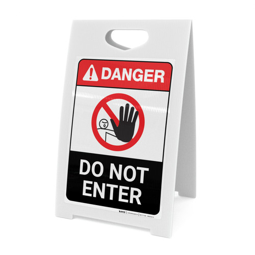 Danger: Do Not Enter Portrait with Icon ANSI - A-Frame Sign