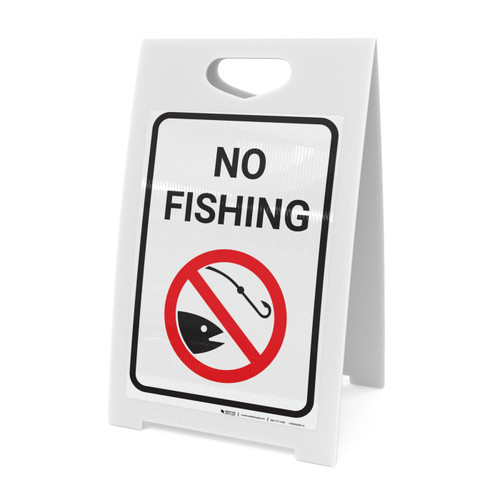 No Fishing with Icon Portrait - A-Frame Sign