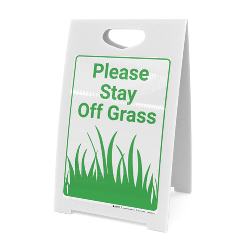 Please Stay Off Grass Portrait - A-Frame Sign