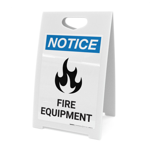 Notice: Fire Equipment Portrait with Icon - A-Frame Sign