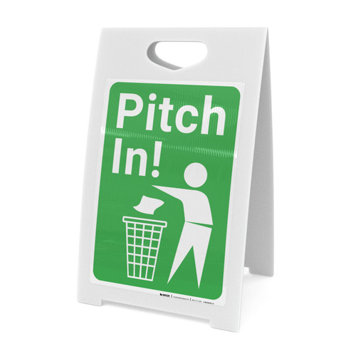 Pitch In with Icon Portrait - A-Frame Sign