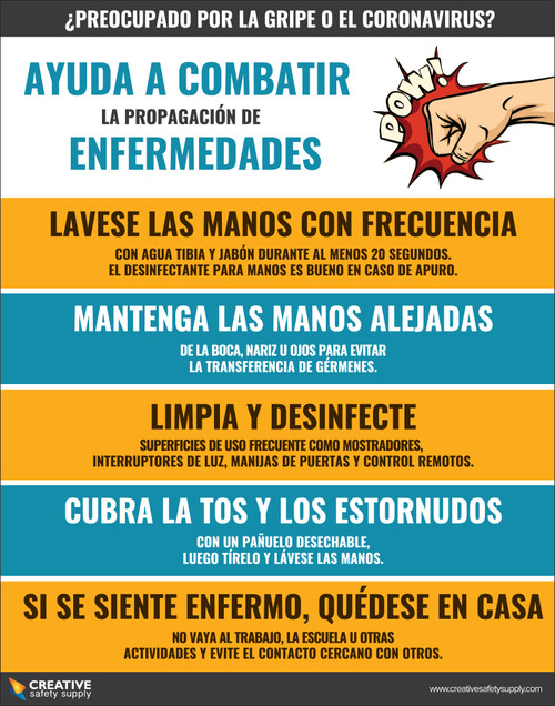 Fight The Spread of Illness (Business) - Spanish - Poster