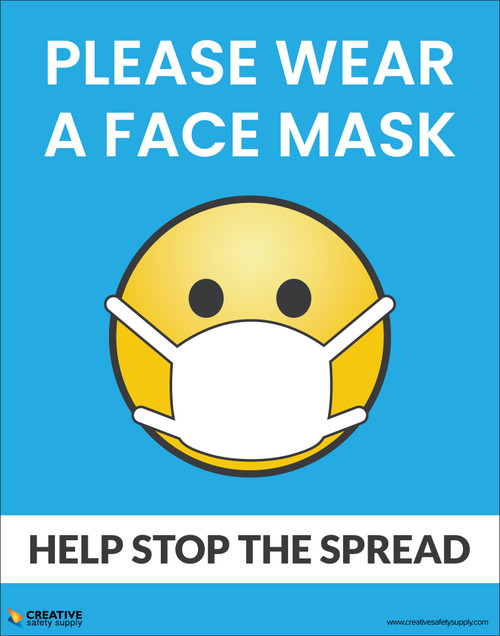 Please Wear A Face Mask (Emoji) - Poster