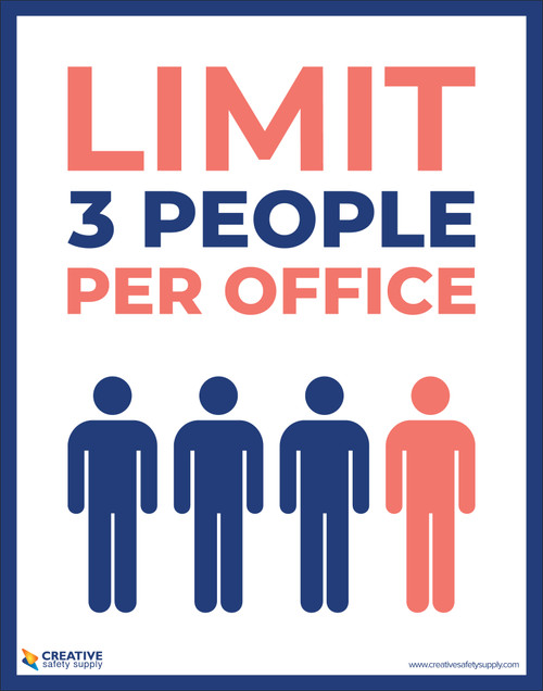 Limit 3 People Per Office - Poster
