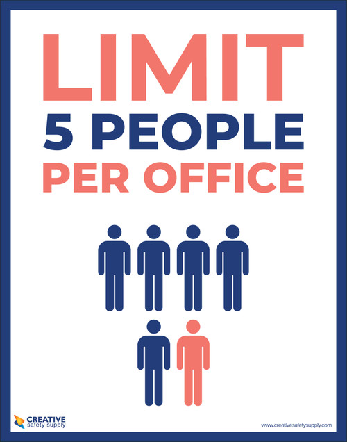 Limit 5 People Per Office - Poster