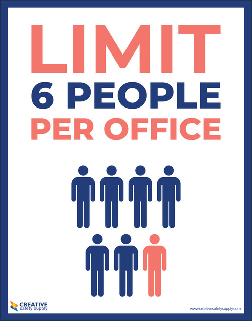 Limit 6 People Per Office - Poster
