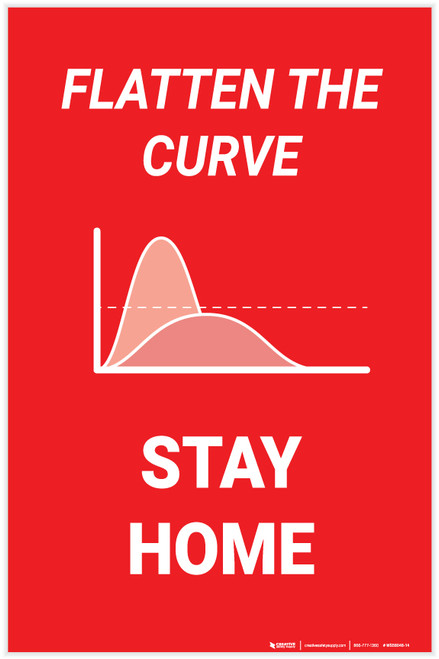Flatten The Curve Stay Home - Label