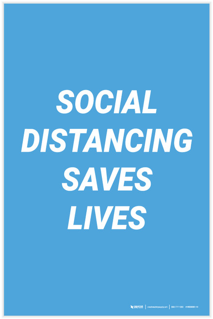 Social Distancing Saves Lives - Label