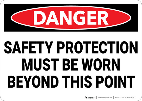 Danger: PPE Safety Protection - Wall Sign