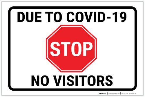 Due To Covid No Vistors Landscape - Label