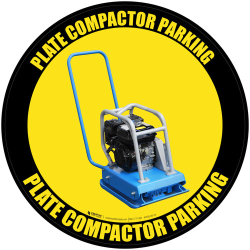 Plate Compactor Parking - Floor Sign