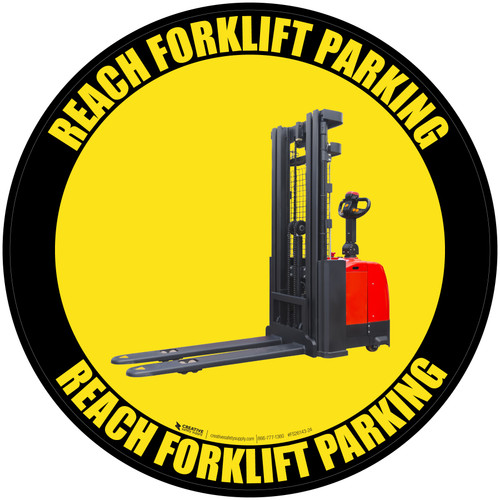 Reach Forklift Parking - Floor Sign