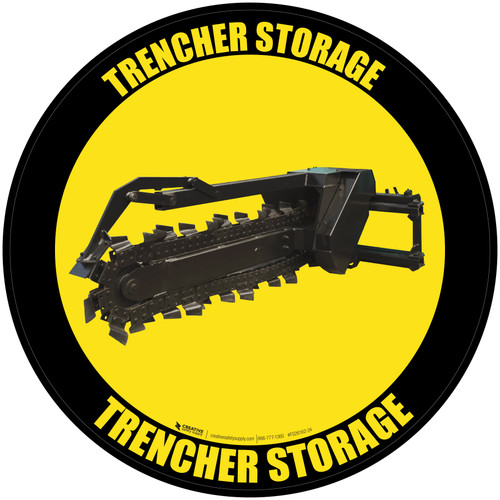 Trencher Storage - Floor Sign