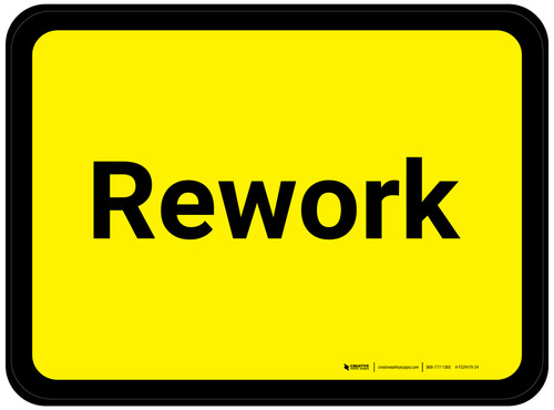 Rework - Yellow Rectangle - Floor Sign