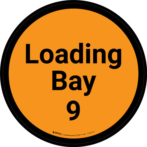 Loading Bay 9 - Orange Circle - Floor sign