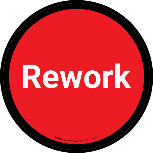 Rework - Red Circle - Floor sign