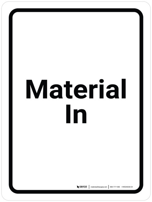 Material In White Portrait - Wall Sign