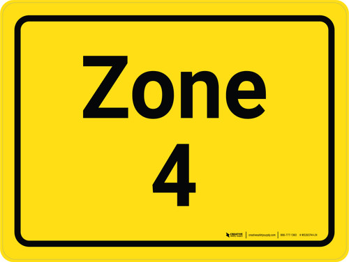 Zone 4 Yellow Landscape - Wall Sign