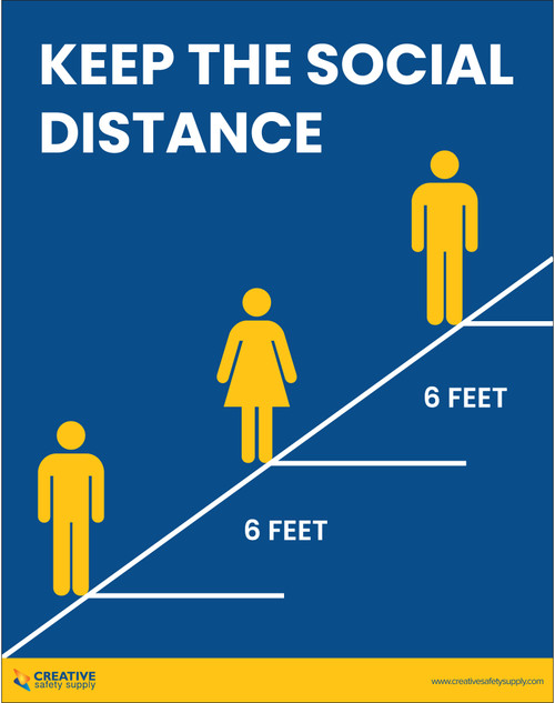 Keep The Social Distance 6 Feet - Poster