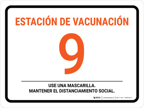 Vaccine Station 9 Spanish Landscape - Wall Sign