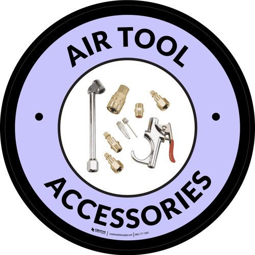 Air Tool Accessories Gray Circular - Floor Sign