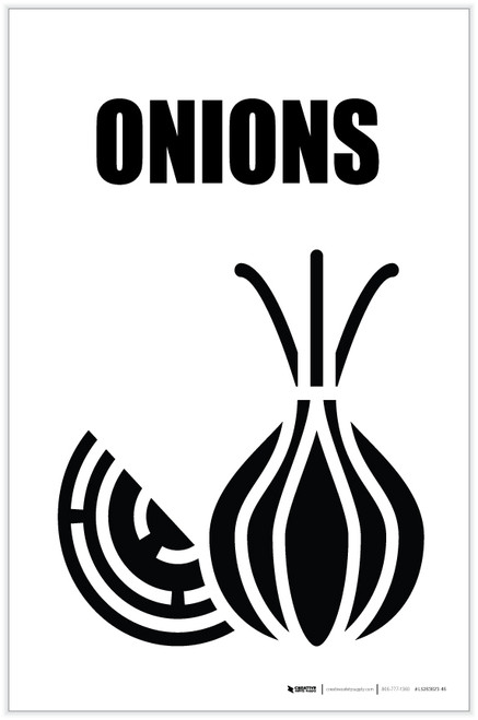 Onions with Icon Portrait - Label