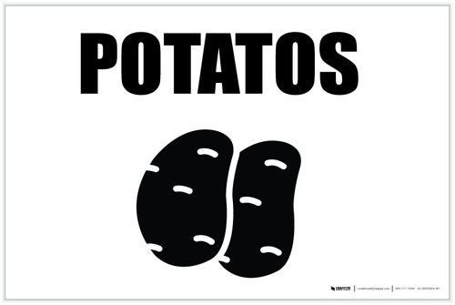 Potatos with Icon Landscape - Label
