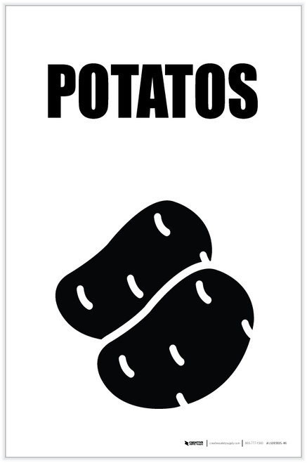 Potatos with Icon Portrait - Label