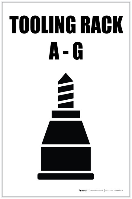 Tooling Rack A-G with Icon Portrait - Label