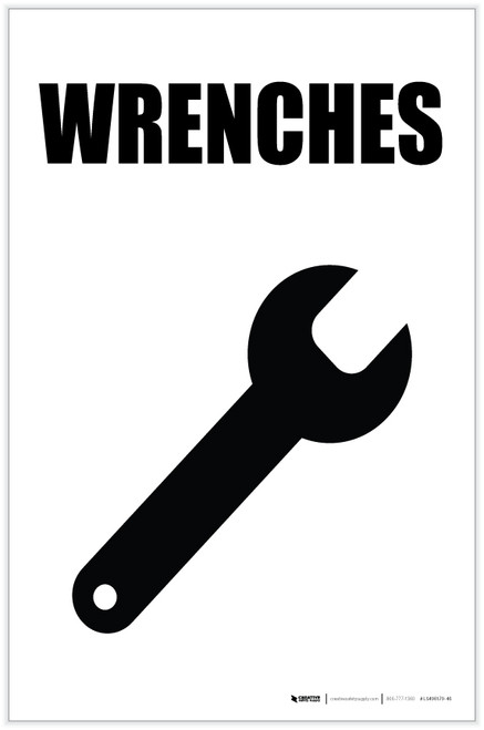 Wrenches with Icon Portrait - Label