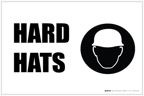 Hard Hats with Icon Landscape - Label