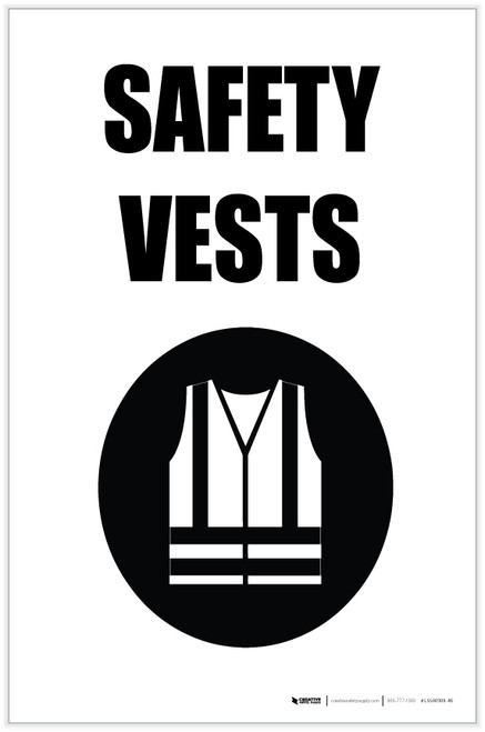 Safety Vests with Icon Portrait - Label