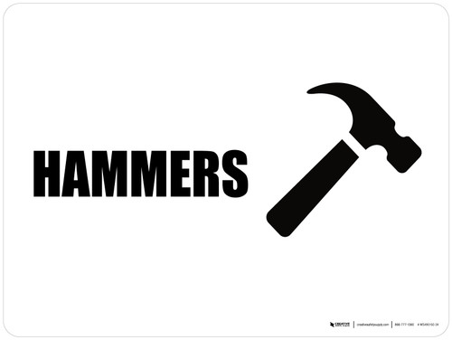 Hammers with Icon Landscape - Wall Sign