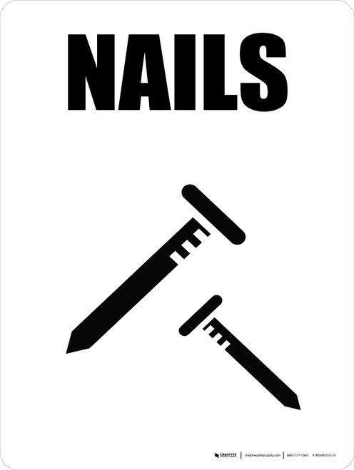 Nails with Icon Portrait - Wall Sign